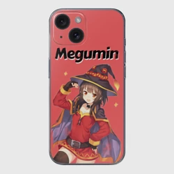Чехол для iPhone 15 силиконовый с защитой камеры Megumin показывает силу