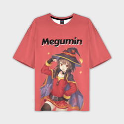 Мужская футболка oversize 3D Megumin показывает силу