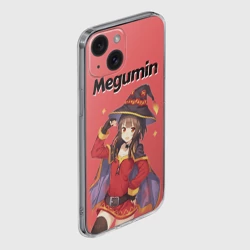 Чехол для iPhone 15 силиконовый с защитой камеры Megumin показывает силу - фото 2