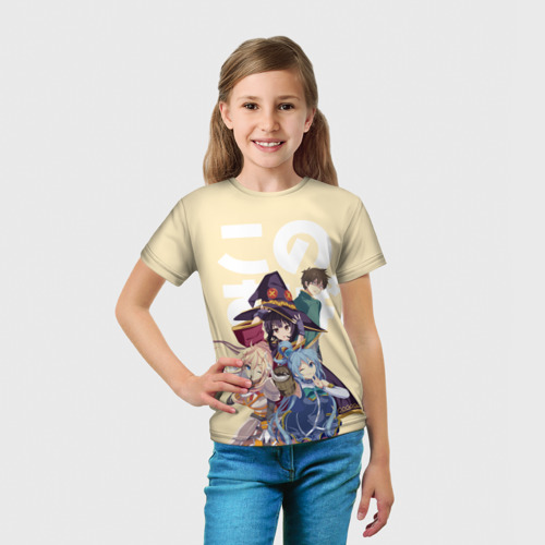 Детская футболка 3D KonoSuba девочки вместе, цвет 3D печать - фото 5