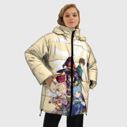 Женская зимняя куртка Oversize KonoSuba девочки вместе - фото 2