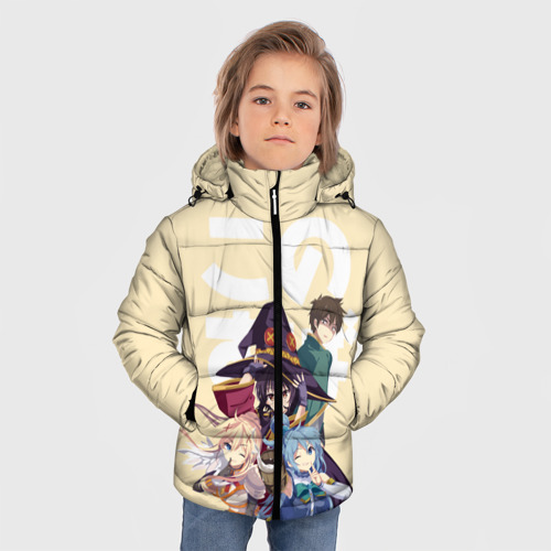 Зимняя куртка для мальчиков 3D KonoSuba девочки вместе, цвет черный - фото 3