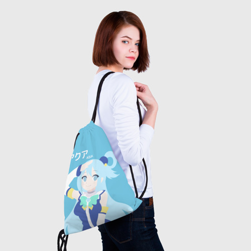 Рюкзак-мешок 3D Коносуба Аква лого - фото 5