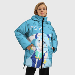 Женская зимняя куртка Oversize Коносуба Аква лого - фото 2