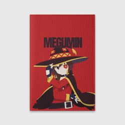 Обложка для паспорта матовая кожа Megumin держит шляпу