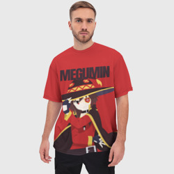 Мужская футболка oversize 3D Megumin держит шляпу - фото 2