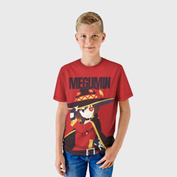 Детская футболка 3D Megumin держит шляпу - фото 2