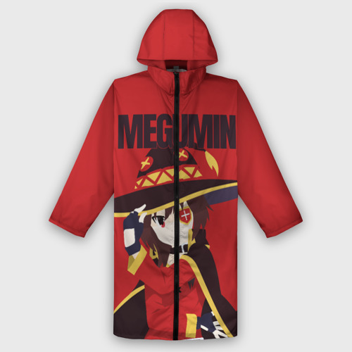 Мужской дождевик 3D Megumin держит шляпу, цвет белый