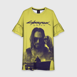 Детское платье 3D Cyberpunk 2077 с Киану Джонни Сильверхенд