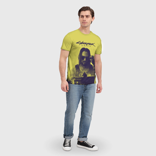 Мужская футболка 3D Cyberpunk 2077 с Киану Джонни Сильверхенд - фото 5
