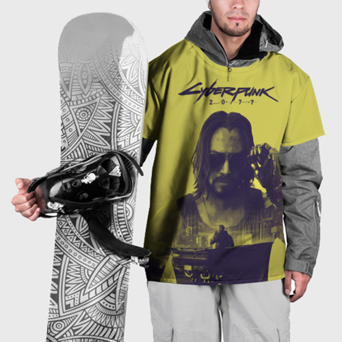 Накидка на куртку 3D Cyberpunk 2077 с Киану Джонни Сильверхенд, цвет 3D печать