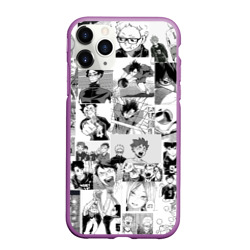 Чехол для iPhone 11 Pro Max матовый Haikyu pattern