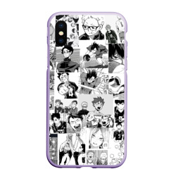 Чехол для iPhone XS Max матовый Haikyu pattern