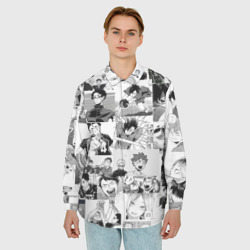 Мужская рубашка oversize 3D Haikyu pattern - фото 2