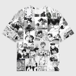 Мужская футболка oversize 3D Haikyu pattern