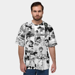 Мужская футболка oversize 3D Haikyu pattern - фото 2