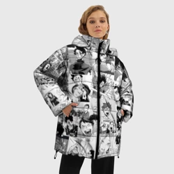 Женская зимняя куртка Oversize Haikyu pattern - фото 2