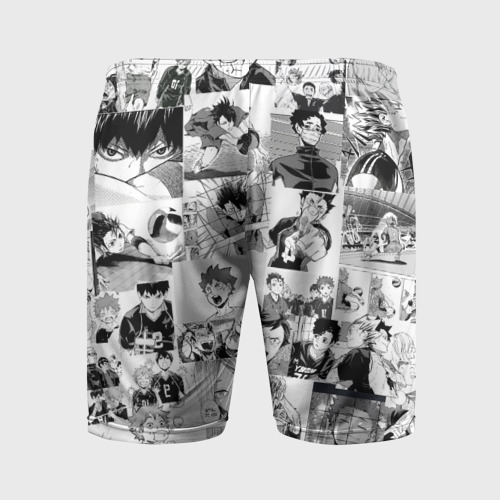 Мужские шорты спортивные Haikyu pattern, цвет 3D печать - фото 2