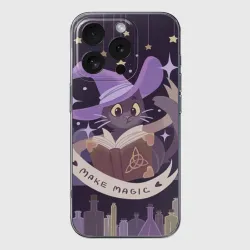 Чехол для iPhone 16 Pro Max силиконовый с защитой камеры Make Magic - делаем магию