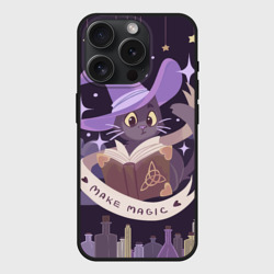 Чехол силиконовый для Apple iPhone 15 Pro Мax матовый Make Magic - делаем магию