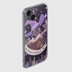 Чехол для iPhone 15 силиконовый с защитой камеры Make Magic - делаем магию - фото 2