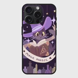 Чехол силиконовый для Apple iPhone 15 Pro матовый Make Magic - делаем магию