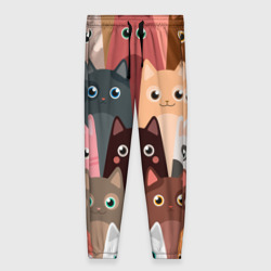 Женские брюки 3D Котики мультяшные