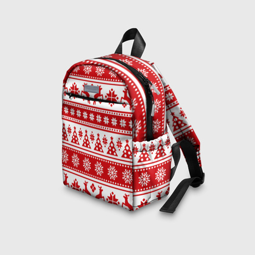 Детский рюкзак 3D Новый Год Олени и снежинки - фото 5