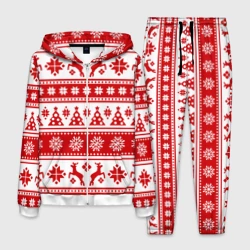 Мужской костюм 3D Новый Год Олени и снежинки