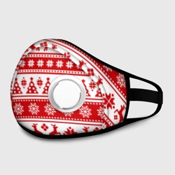 Маска из неопрена Новый Год Олени и снежинки