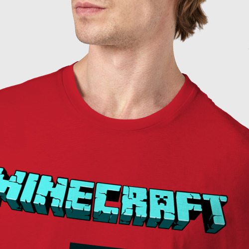 Мужская футболка хлопок с принтом Minecraft, фото #4