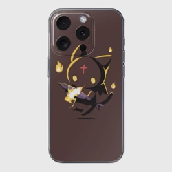 Чехол для iPhone 15 Pro силиконовый с защитой камеры Чомусуке