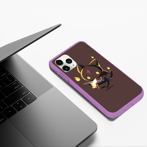 Чехол для iPhone 11 Pro Max матовый Чомусуке, цвет фиолетовый - фото 5