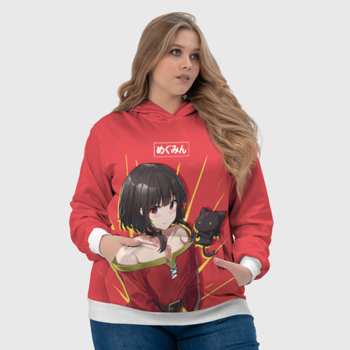 Женская толстовка 3D Megumin с кошечкой, цвет 3D печать - фото 6