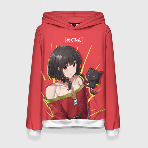 Женская толстовка 3D Megumin с кошечкой