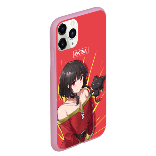 Чехол для iPhone 11 Pro Max матовый Megumin с кошечкой, цвет розовый - фото 3