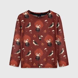 Детский лонгслив 3D Genshin Impact - Дилюк паттерн