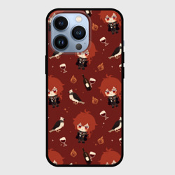Чехол для iPhone 13 Pro Genshin Impact - Дилюк паттерн