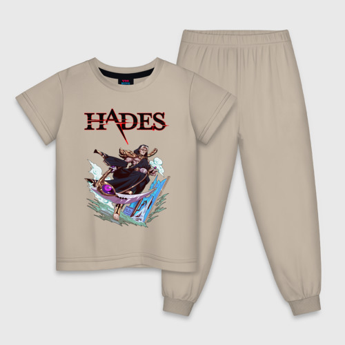 Детская пижама хлопок HADES THANATOS, цвет миндальный