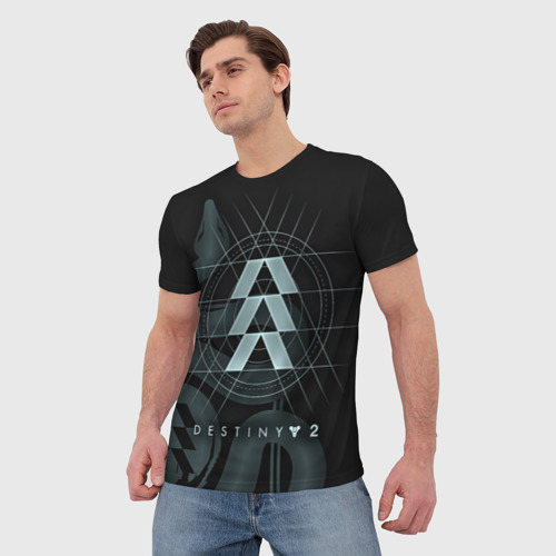 Мужская футболка 3D Destiny, hunter, цвет 3D печать - фото 3