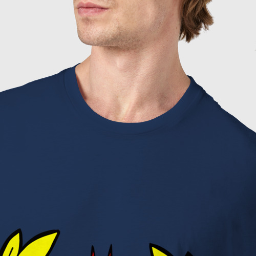 Мужская футболка хлопок ЛОГОТИП ЗАГРЕЯ, цвет темно-синий - фото 6