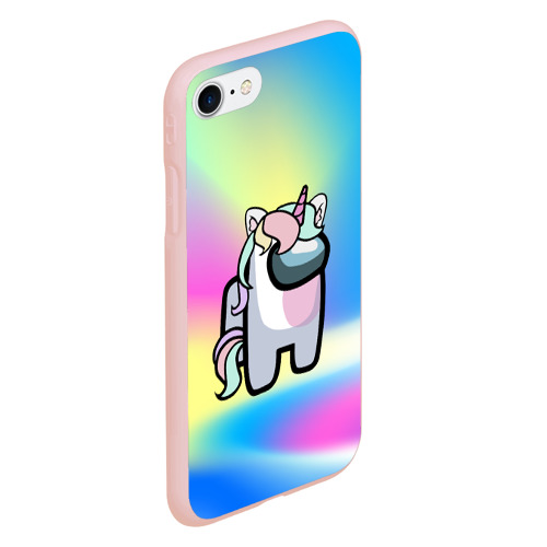Чехол для iPhone 7/8 матовый с принтом Among Us Unicorn, вид сбоку #3