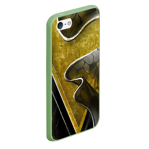 Чехол для iPhone 5/5S матовый Золотой треугольник, цвет салатовый - фото 3