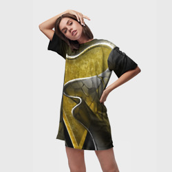 Платье-футболка 3D Золотой треугольник - фото 2