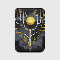 Картхолдер Magsafe магнитный Графит и золото: дерево жизни