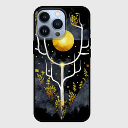 Чехол для iPhone 13 Pro Графит и золото: дерево жизни