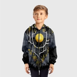Детская ветровка 3D Графит и золото: дерево жизни - фото 2