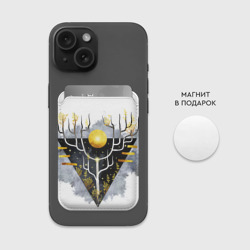 Картхолдер Magsafe магнитный Графит и золото: дерево жизни - фото 2