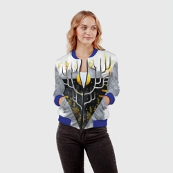 Женский бомбер 3D Графит и золото: дерево жизни - фото 2