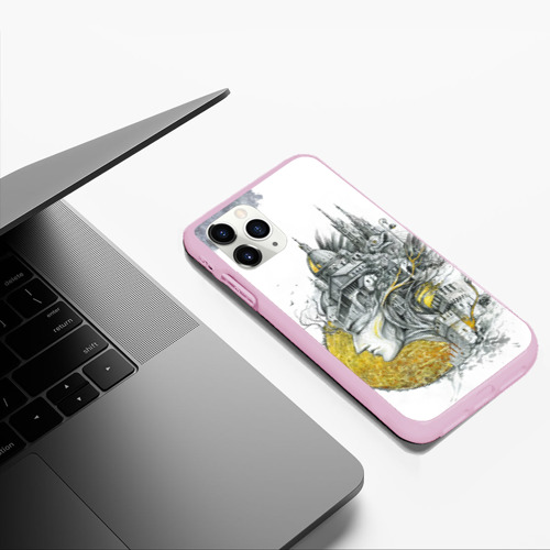 Чехол для iPhone 11 Pro Max матовый Город в голове, цвет розовый - фото 5